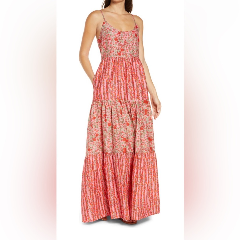Roller rabbit rhody Dakota silk blend maxi